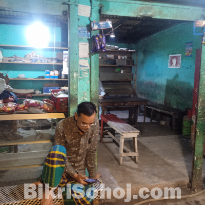 একটি চা ষ্টলের যাবতীয় পন্য সামগ্রী বিক্রি করা হবে।